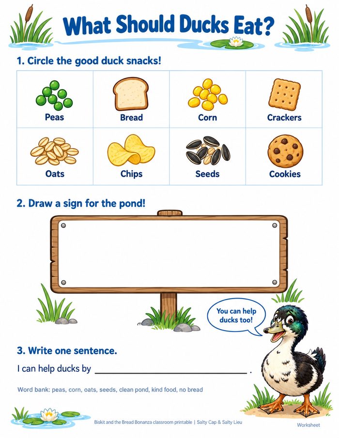 What Should Ducks Eat? Worksheet preview